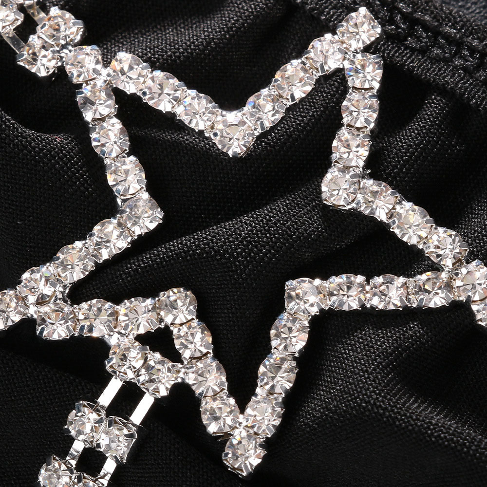 Sexy Crystal Star Waist Thong  - Thong Bikini Women ulasan dan harga