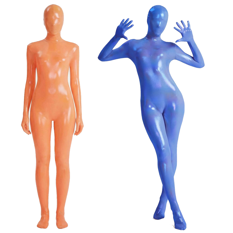 Women Shiny Gradient Zentai Bo - Shapewear Bodysuit Firm ulasan dan harga