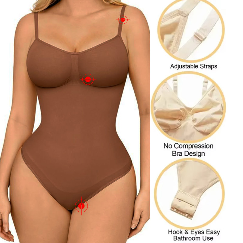 GUUDIA Spandex Bodysuit Thong  - Shapewear Bodysuit Firm ulasan dan harga