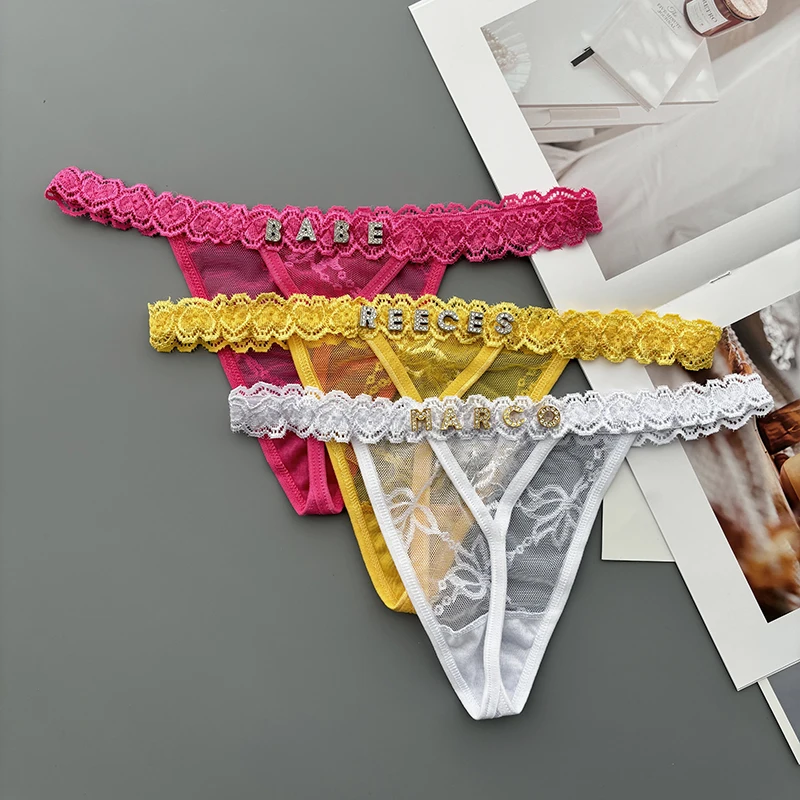 Personality Custom Thong Name  - Thong Bikini Women ulasan dan harga