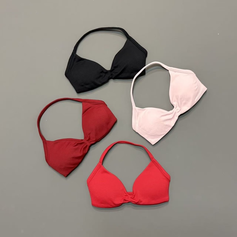 Women Halter Sports Bra V-Neck - Sports Bra High Impact ulasan dan harga